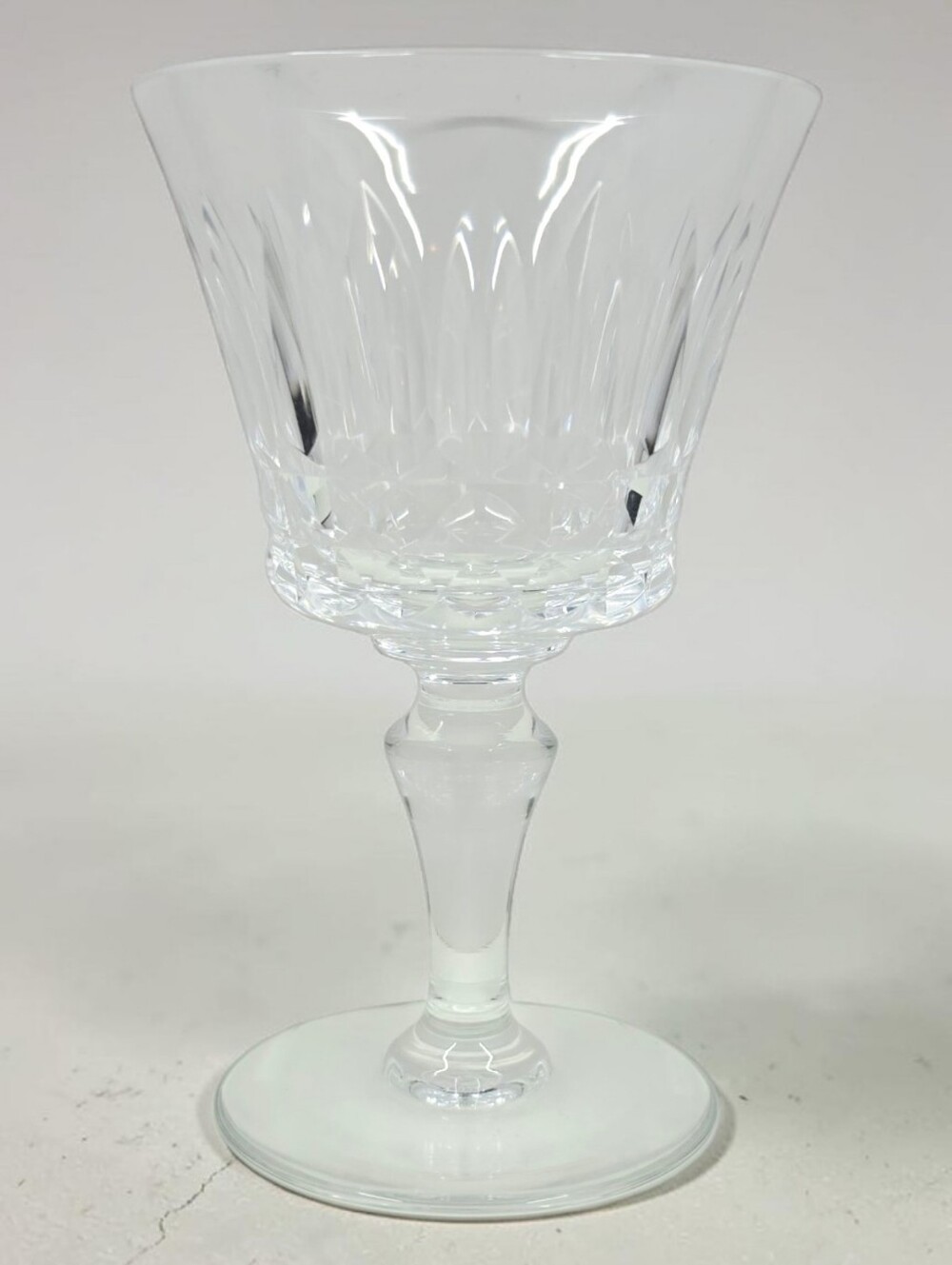 Baccarat Piccadilly Cut Crystal Wine Glass Made In France Signed
